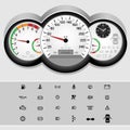 Car speedometer panel