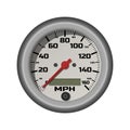 Car speedometer in a realistic style. Measuring instrument of retro auto. 3d isolated image