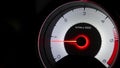 Car Speedometer Speed Gauge Red Hand White Dial Numbers Fast Too