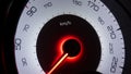 Car Speedometer Speed Gauge Red Hand White Dial Numbers Fast Too
