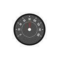 Car speedometer with speed level scale isolated on white. Car tachometer or odometer with speed panel. illustration Royalty Free Stock Photo