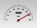 Car speedometer with speed level scale or tachometer vector illustration isolated on white background Royalty Free Stock Photo