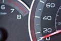 Car speedometer and tachometer Royalty Free Stock Photo
