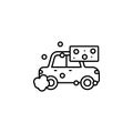 Car sponge carwash icon. Element of car wash thin line icon