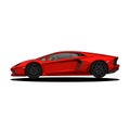 car sport lamborghini aventador side view