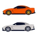 Car sport vector illustration flat style profile Royalty Free Stock Photo