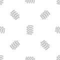 Car spring coil pattern seamless vector