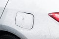 Car stack in thick snow after frozen storm in winter season.Snowfall problem traffic and transportation because heavey snow