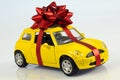 Car with staple gift Royalty Free Stock Photo