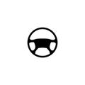 Car steering wheel black sign icon. Vector illustration eps 10 Royalty Free Stock Photo