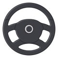 Car steering wheel icon. vector