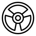 Car steering wheel icon outline vector. Gas co2 Royalty Free Stock Photo