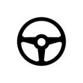 A car steering wheel icon is a simplified graphic that represents Royalty Free Stock Photo