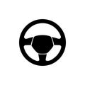 A car steering wheel icon is a simplified graphic that represents Royalty Free Stock Photo