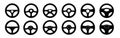 Car Steering wheels icon set Royalty Free Stock Photo