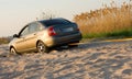 Car stuck in sand Royalty Free Stock Photo