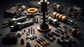 Car Suspension Repair and Component Replacement Royalty Free Stock Photo