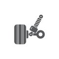Car suspension vector icon concept, design isolated on white background