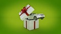 Car SUV coupe. Gift box concept. Royalty Free Stock Photo