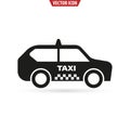 Taxi icon in trendy flat design. Car SUV icon. Isolated vector illustration Royalty Free Stock Photo