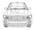 Car silhouettes. 3D illustration Royalty Free Stock Photo