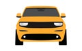 Car suv vector frint view yellow color