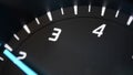 Car Tachometer Rounds Per Minute Tacho Closeup.