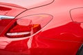 Car tail light red color for customers. Using wallpaper or background for transport and automotive image Royalty Free Stock Photo