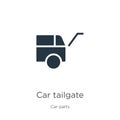 Car tailgate icon vector. Trendy flat car tailgate icon from car parts collection isolated on white background. Vector