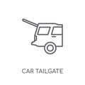 car tailgate linear icon. Modern outline car tailgate logo conce