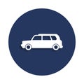 car taxi icon in badge style. One of cars collection icon can be used for UI, UX