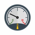 Car Temperature icon vector image. Royalty Free Stock Photo
