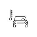 Car, temperature outline icon. Can be used for web, logo, mobile app, UI, UX