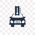 Car Temperature vector icon isolated on transparent background, Royalty Free Stock Photo