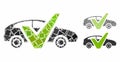 Car test Mosaic Icon of Uneven Items Royalty Free Stock Photo