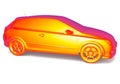 Car thermal image Royalty Free Stock Photo