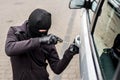 Car thief, car theft Royalty Free Stock Photo