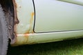 Car, threshold and wheel arch rusting