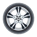 Car tire and alloy wheel. vector Royalty Free Stock Photo