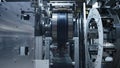 Car tire automated production machine working at technological manufacture