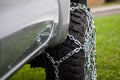 Car tire chains Royalty Free Stock Photo