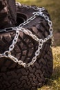 Car tire chains Royalty Free Stock Photo