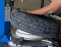 Car tire change Tires Royalty Free Stock Photo