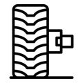 Car tire fix icon, outline style Royalty Free Stock Photo