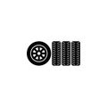 Car Tire Flat Vector Icon Royalty Free Stock Photo