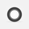 Car tire icon. Vector tyre symbol or logo element Royalty Free Stock Photo