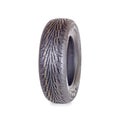 Car tire, new tyre Maxxis Victra SUV m+s on white background isolated close up