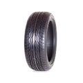 Car tire, new tyre Maxxis on white background isolated close up Royalty Free Stock Photo