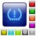 Car tire pressure warning indicator color square buttons