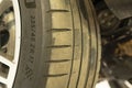 Car tire size indication